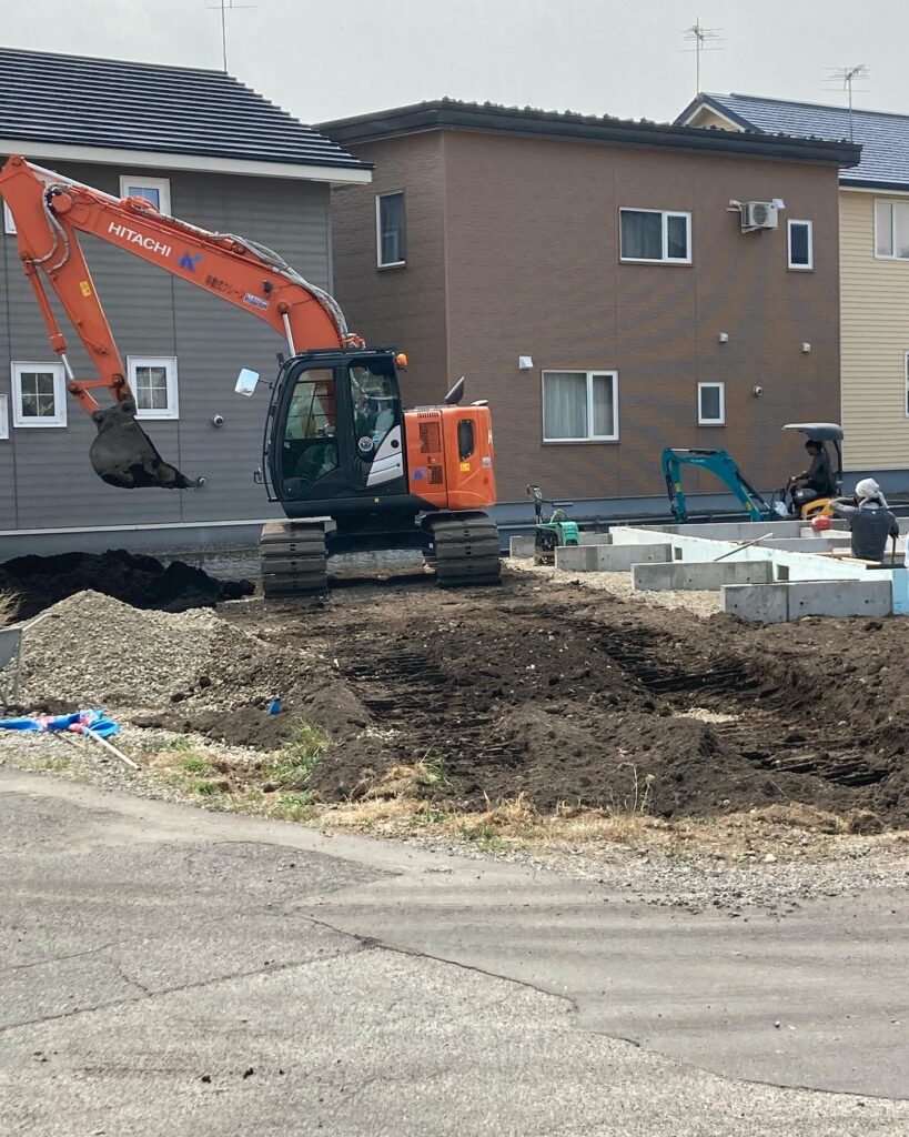 【帯広】基礎工事、安全性を確保する埋め戻し終了。