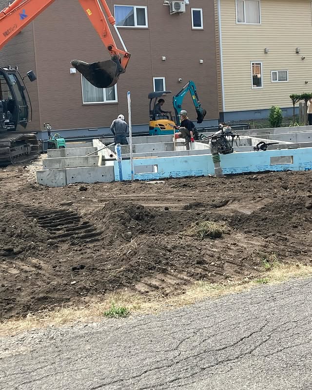 【帯広】基礎工事、安全性を確保する埋め戻し終了。