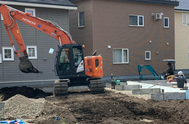 【帯広】基礎工事、安全性を確保する埋め戻し終了。