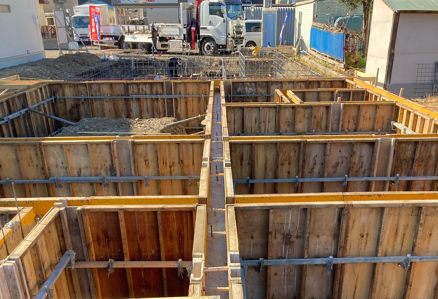 【芽室】迅速に行われたコンクリート打設