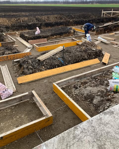 【音更】天気も味方に？基礎工事が進んでいます