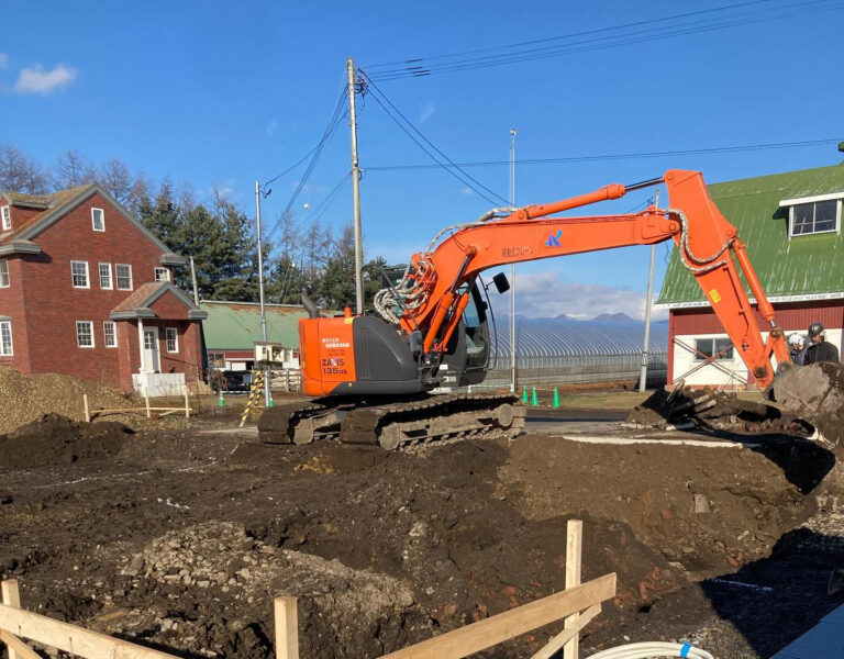 【音更】天気も味方に？基礎工事が進んでいます