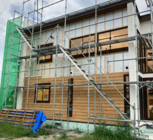 【幕別】サイディングを貼っています